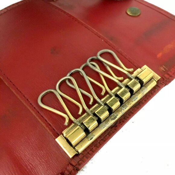 652144AP (C1) Louis Vuitton Key Case 6 Ring Red Epi Leather - Picture 6 of 9